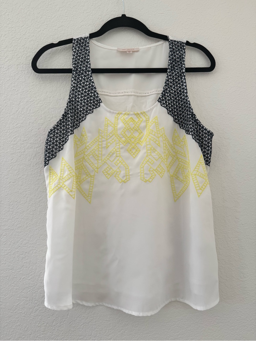 Skies Are Blue Embroidered Tank Top